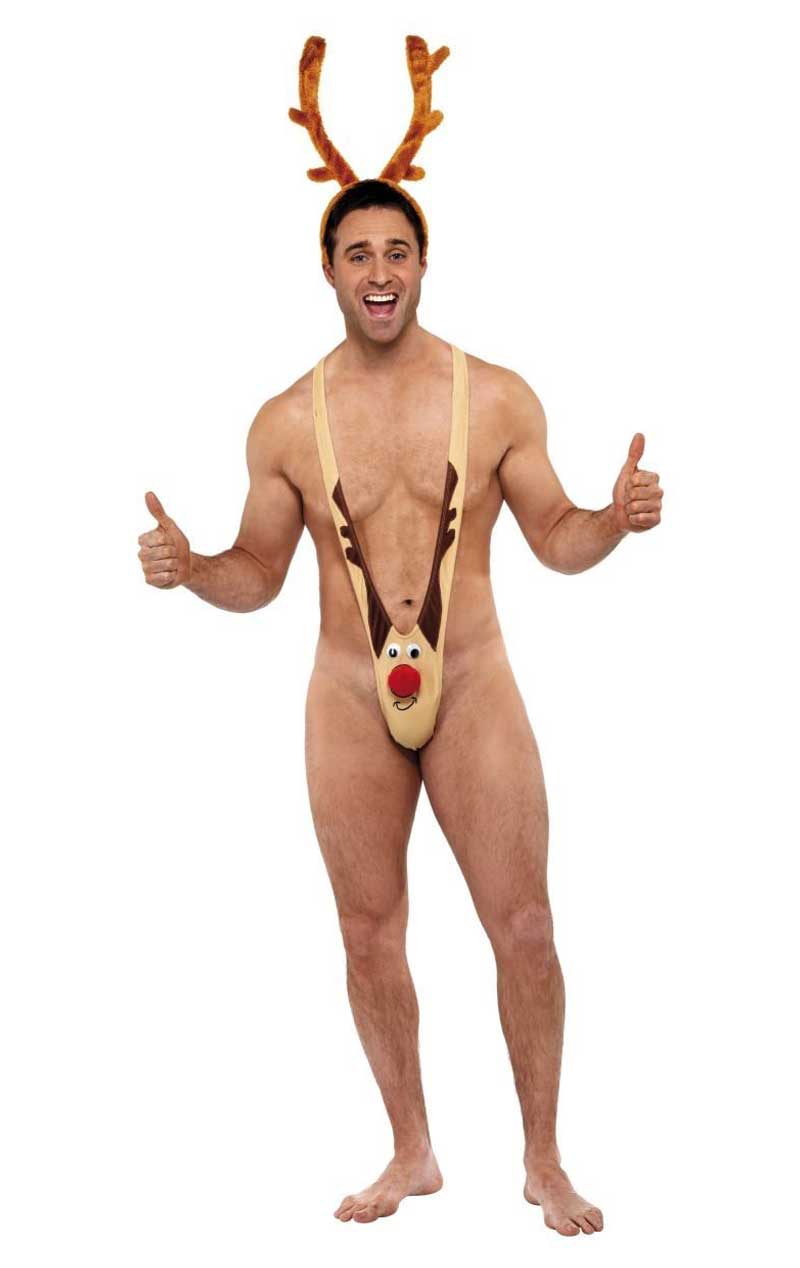 Mens Rudolph Mankini Costume