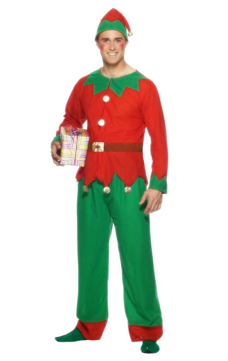 Mens Kind Elf Christmas Costume