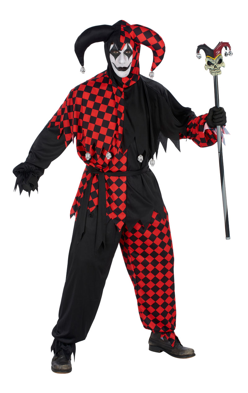 Adult Halloween Evil Jester Costume