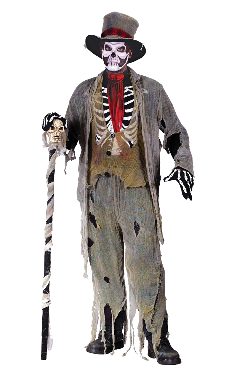Mens Skeleton Groom Halloween Costume