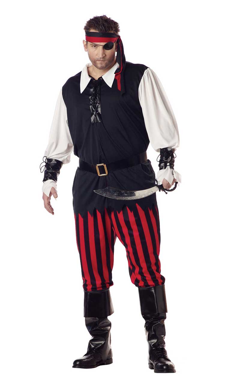 Mens Cutthroat Pirate Plus Size Costume