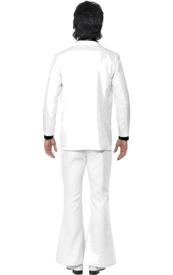 Mens 1970s White Disco Suit Costume