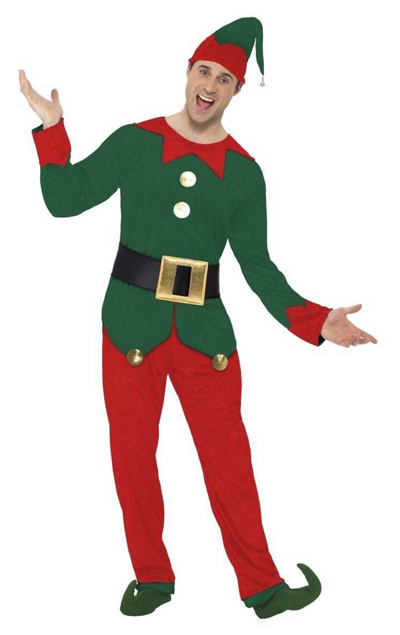 Mens Happy Christmas Elf Costume