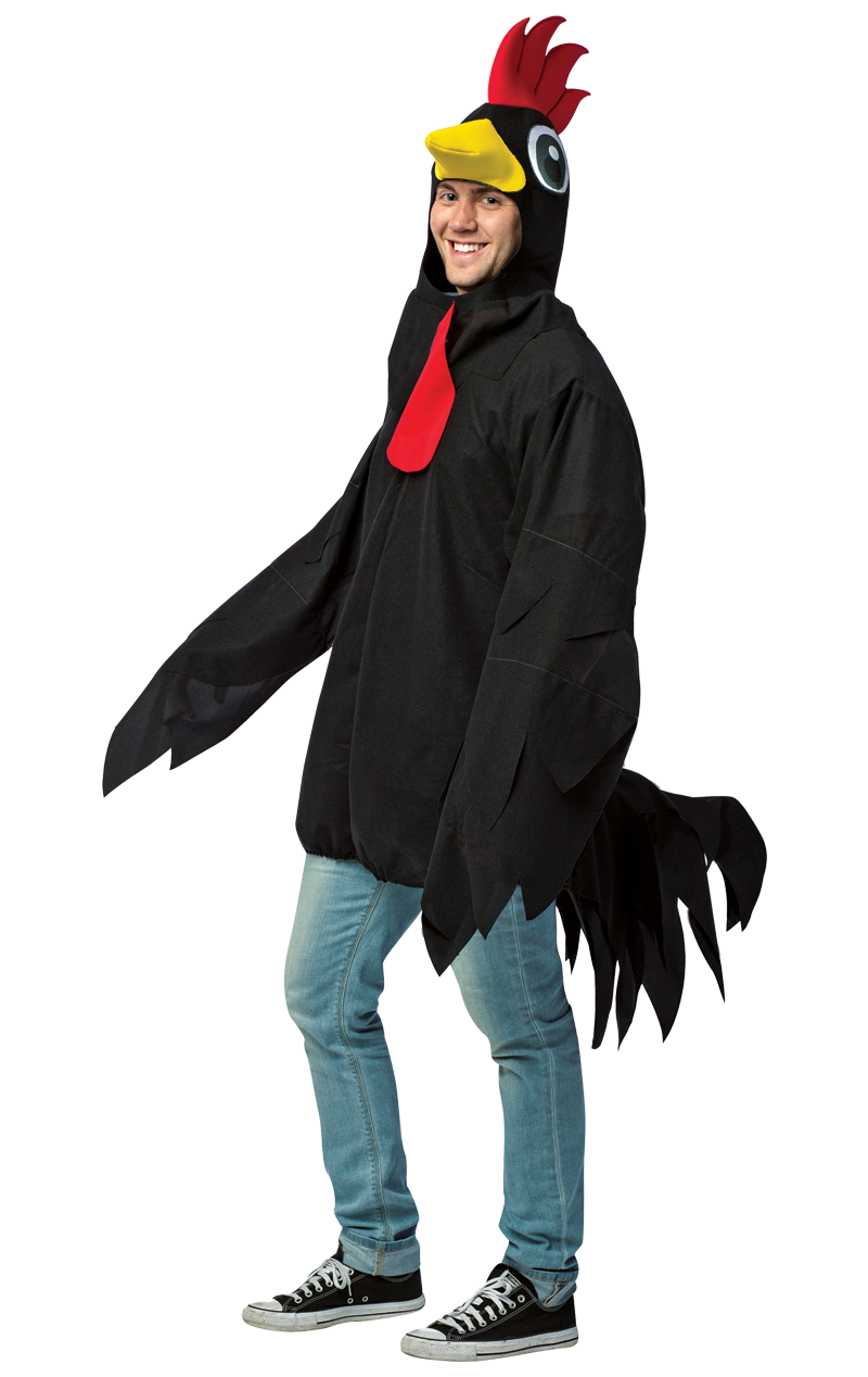 Adult Big Black Rooster Costume