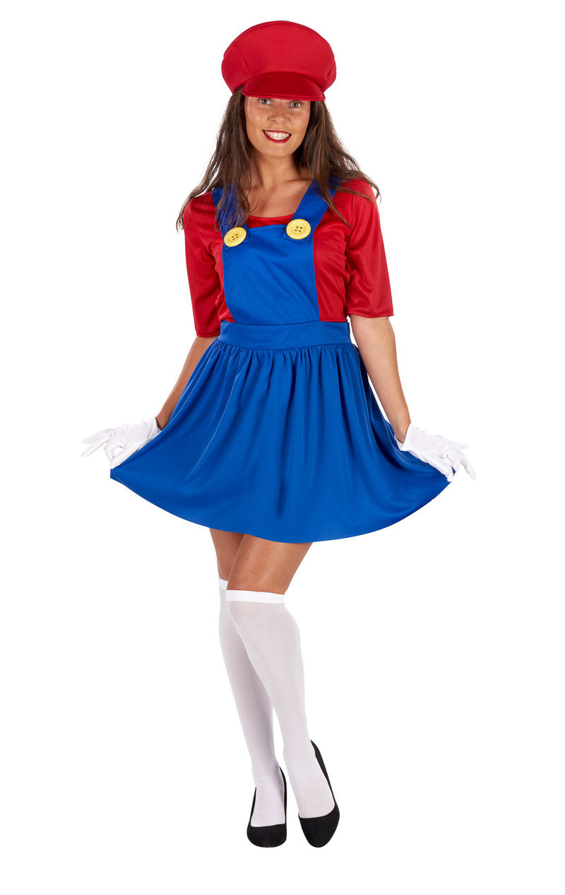 Womens Red Italian Plumber Dress