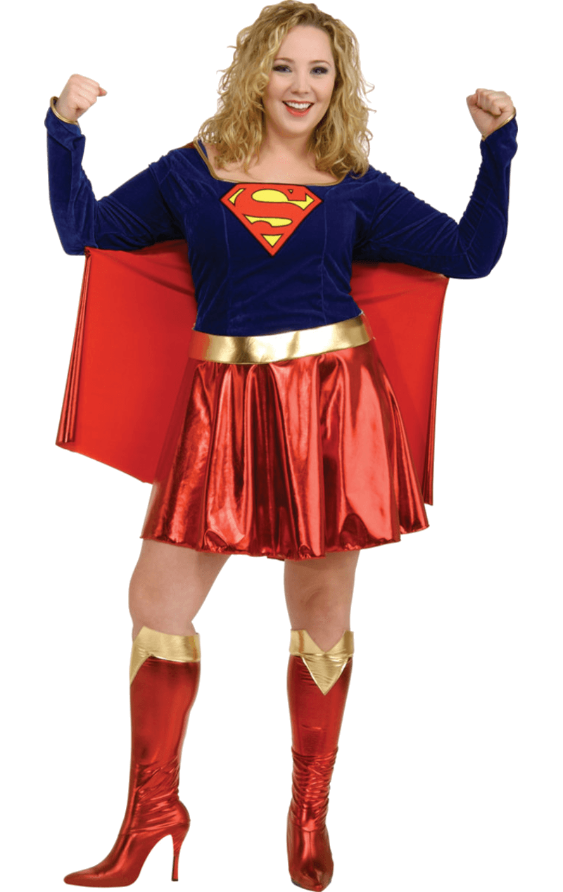 Womens Plus Size Supergirl Costume
