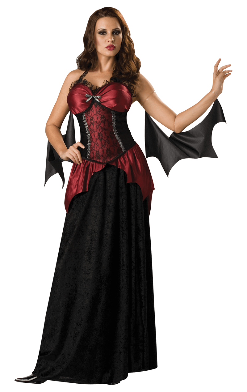 Womens Vampira Waist Cinching Costume