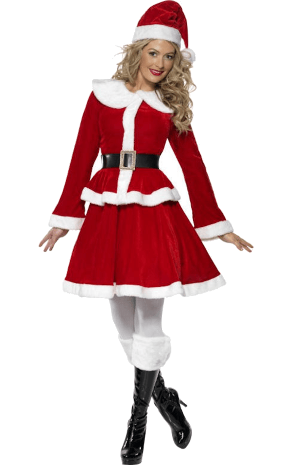 Womens Miss Elegant Santa Costume