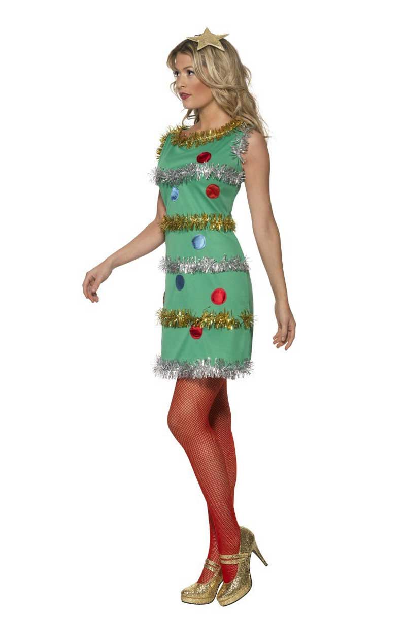Womens Tinsel Christmas Tree Costume
