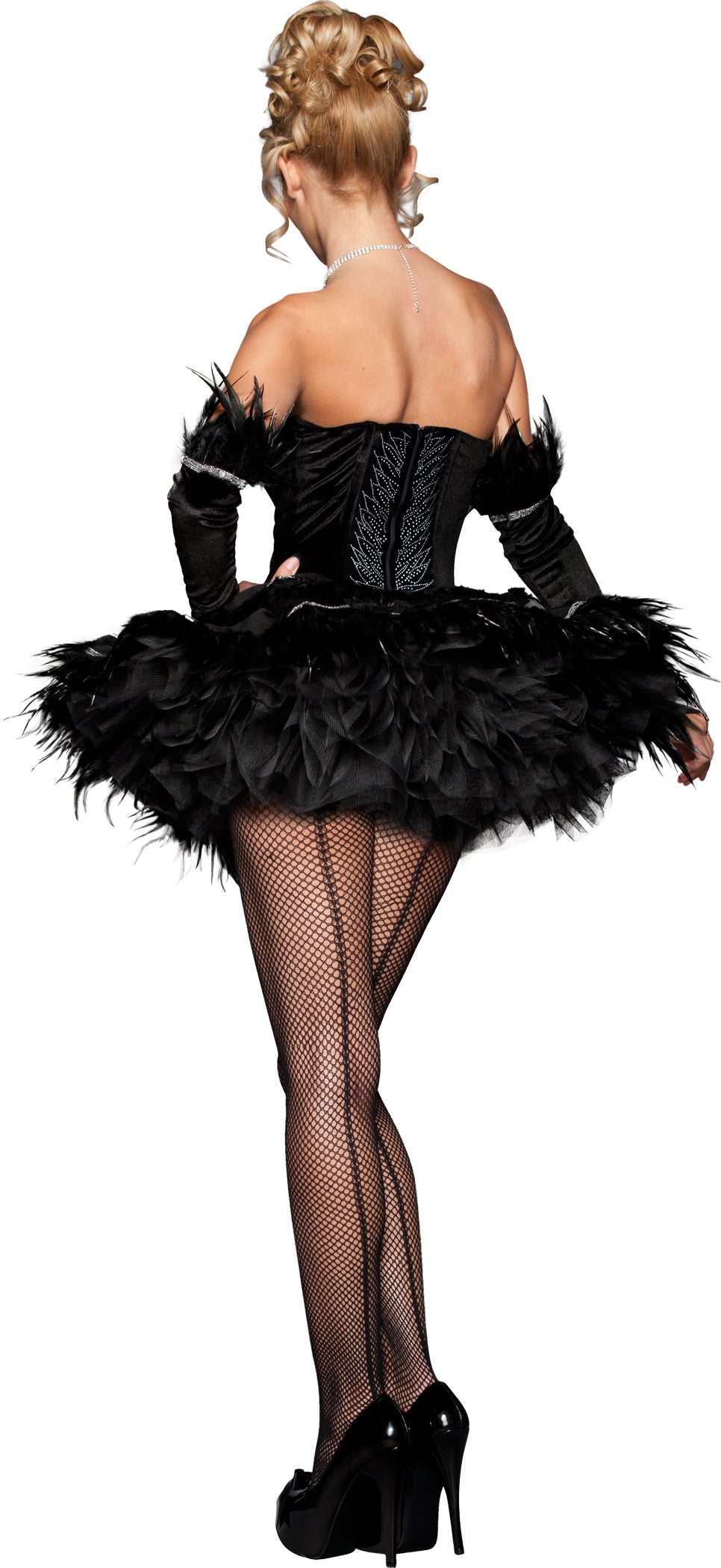 Womens Seductive Black Swan Ballerina Costume