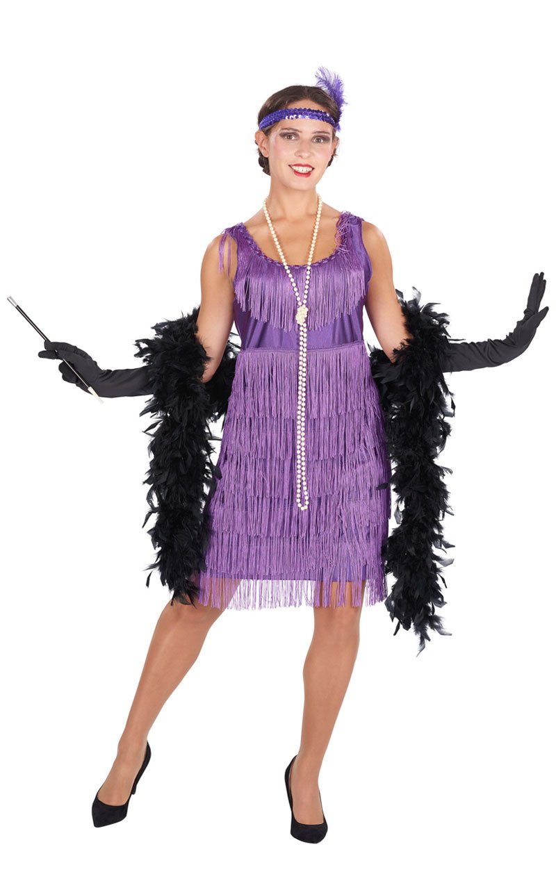 1920s Purple Flapper Costume - Joke.co.uk