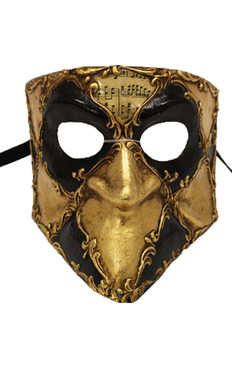 Gold Bauta Masquerade Facepiece