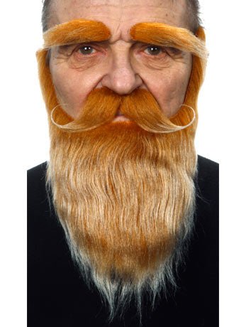 Adult Auburn Beard and Moustache Set - Joke.co.uk