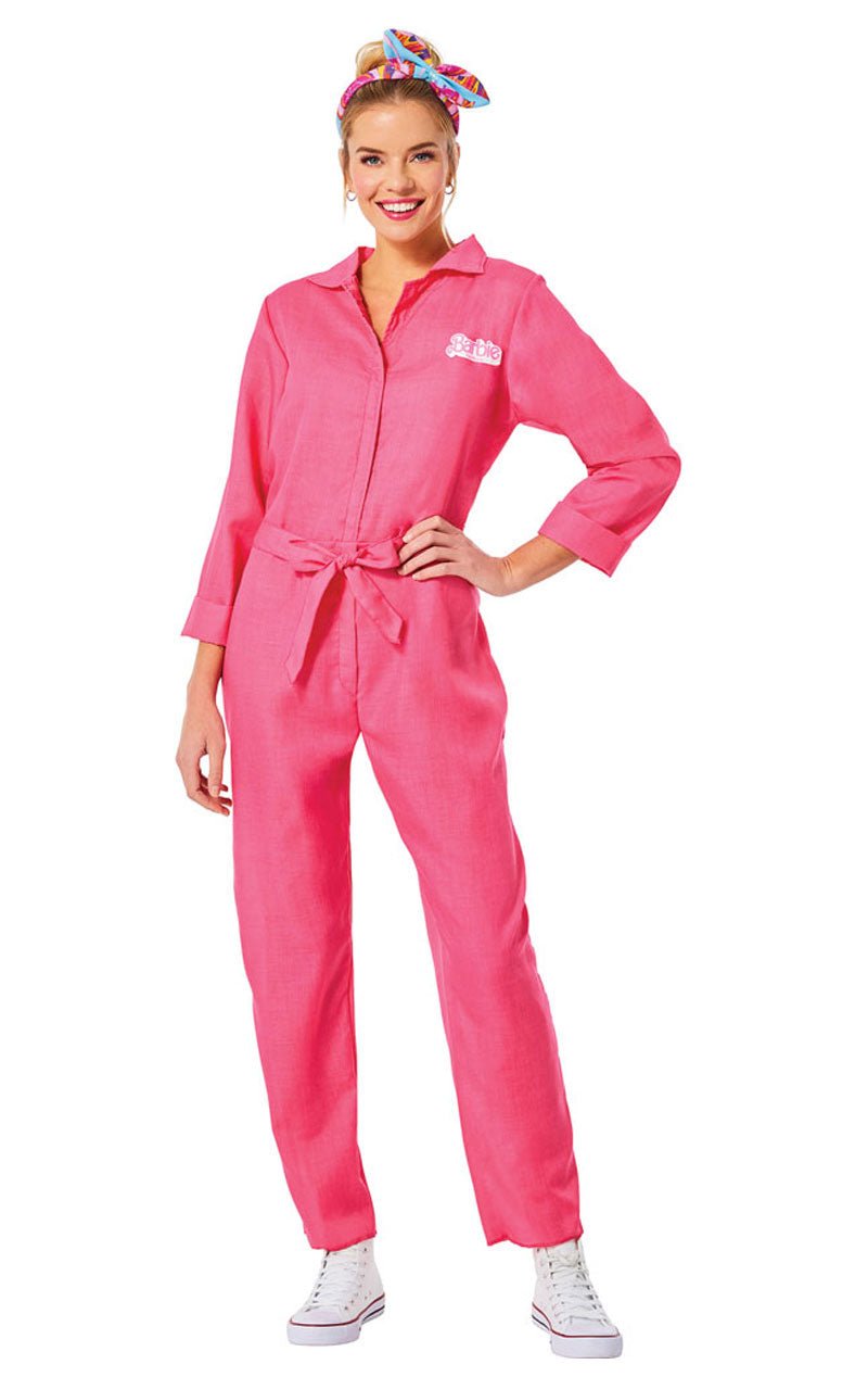 Adult Barbie Pink Jumpsuit Costume - Joke.co.uk