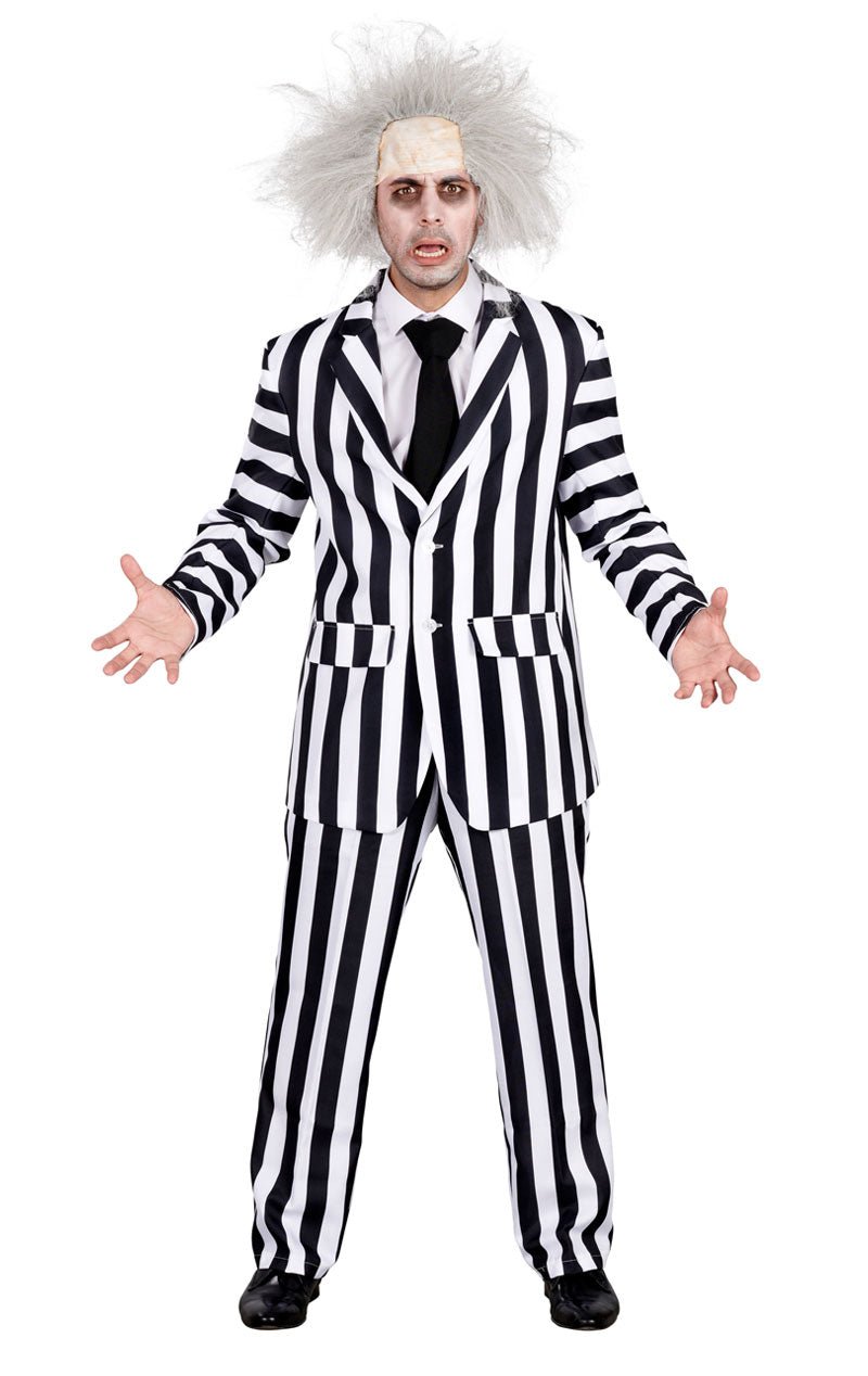 Adult Black and White Halloween Suit - Joke.co.uk