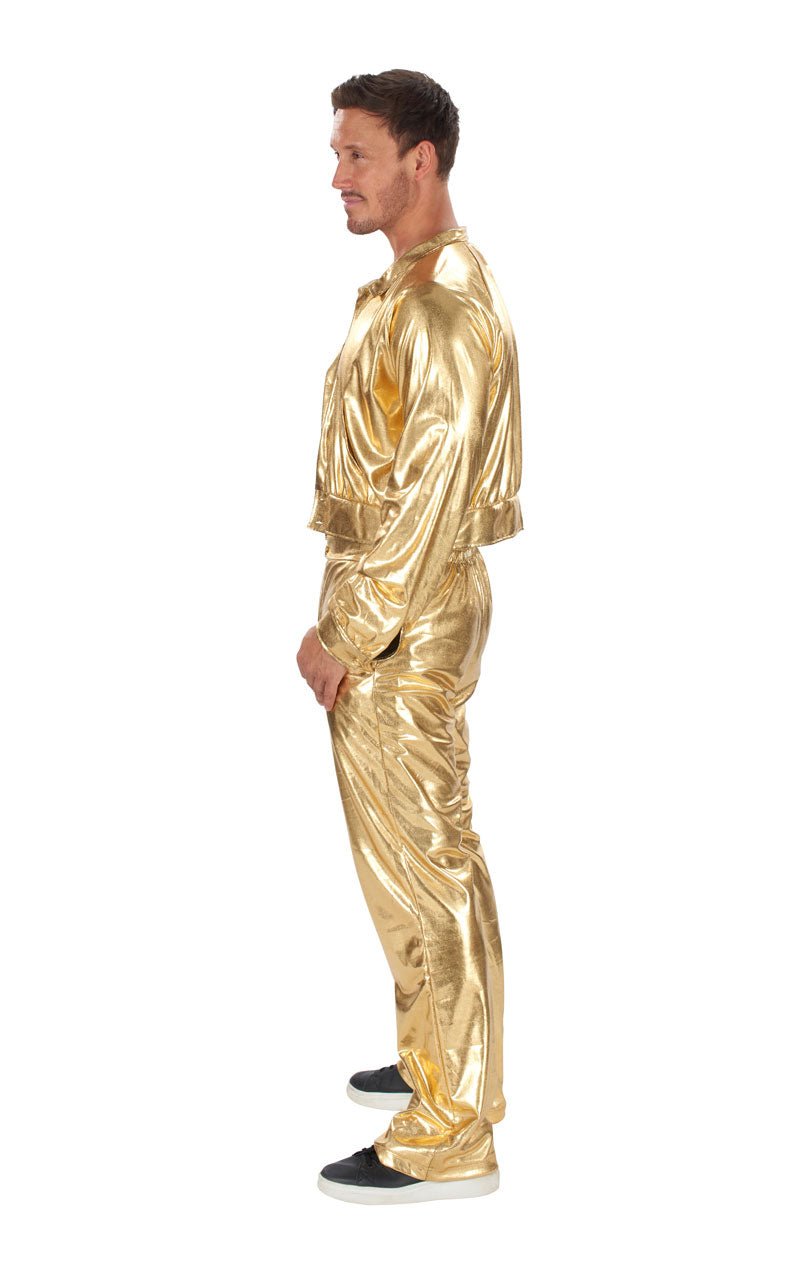 Mens gold on sale disco costume