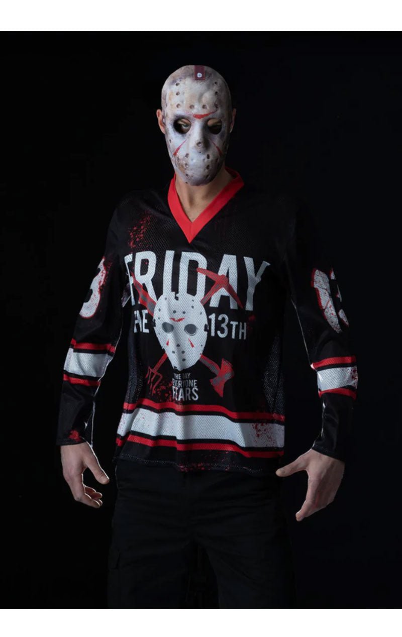 Kids Jason Voorhees Costume Halloween Friday Hockey Mask Shirt 13th Bloody  Hood