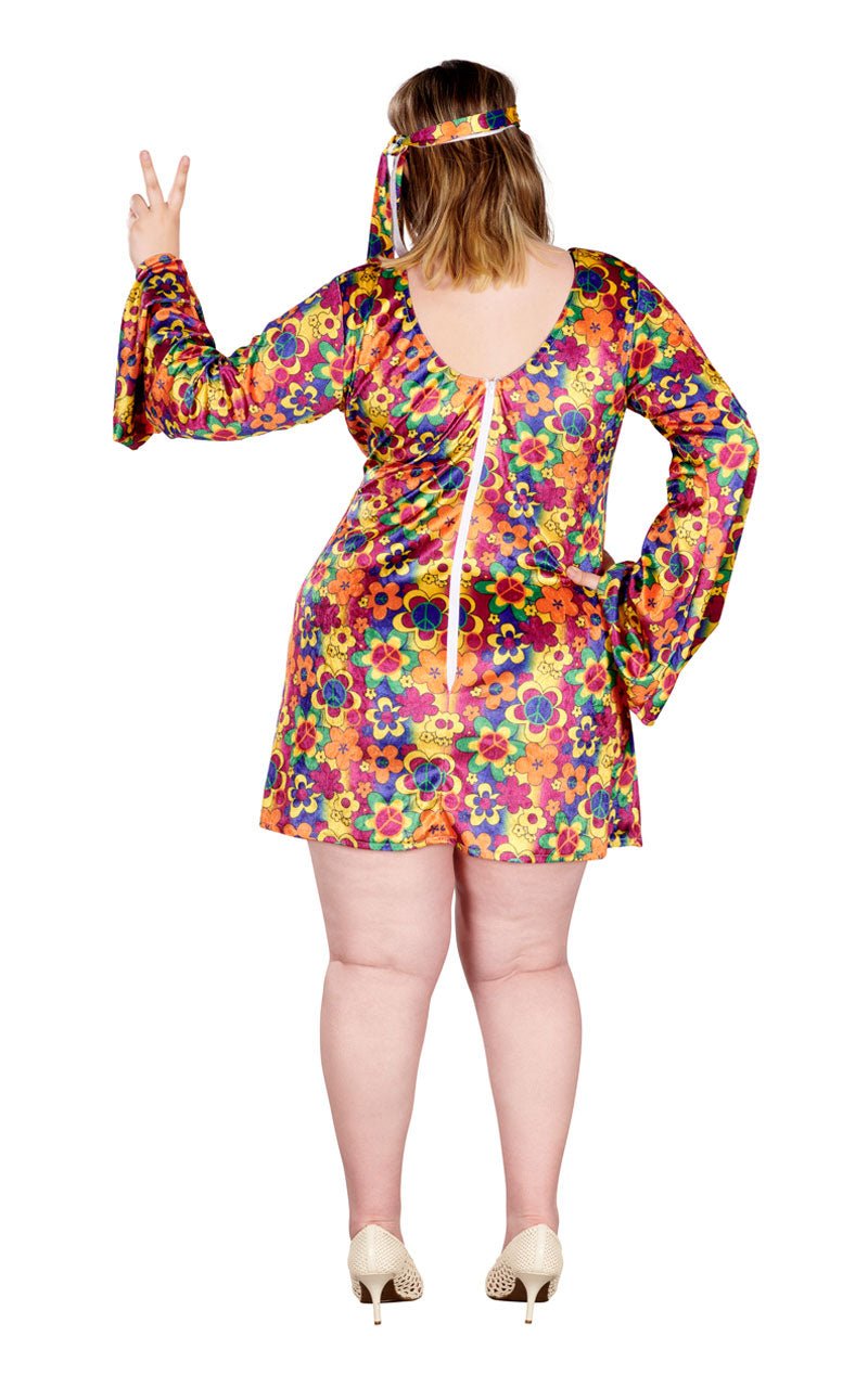 Adult Plus Size Hippie Costume - Joke.co.uk