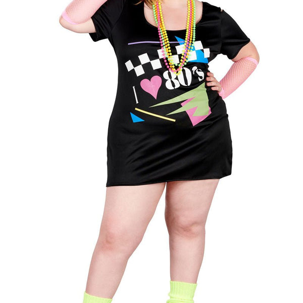 Adult Plus Size I Love The 80s Costume joke