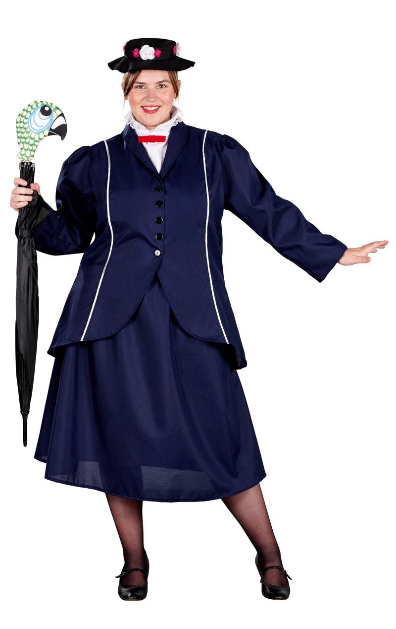 Adult Plus Size Magical Nanny Costume - Joke.co.uk