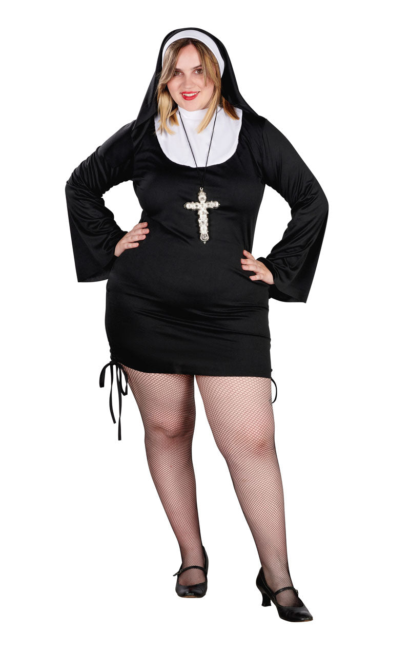 Adult Plus Size Sexy Nun Costume - Joke.co.uk