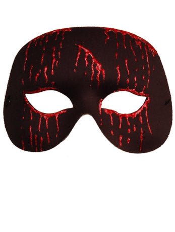 Black and Red Blood Masquerade Facepiece - Joke.co.uk