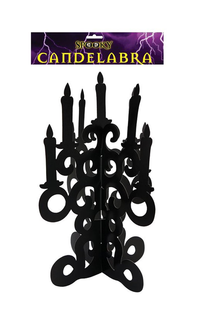 Black Candelabra Table Decoration - Joke.co.uk