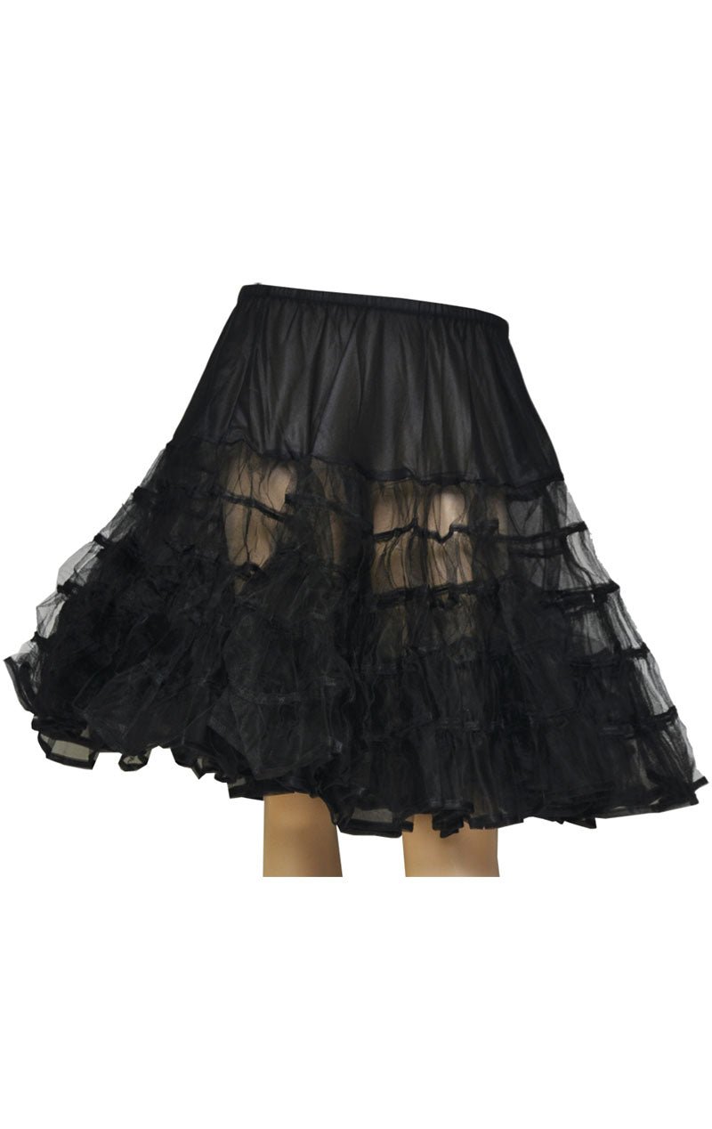 Black Knee Length Petticoat Accessory - Joke.co.uk