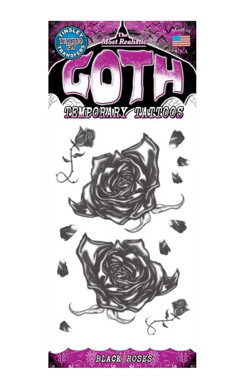 Black Roses Gothic Tattoo - Joke.co.uk