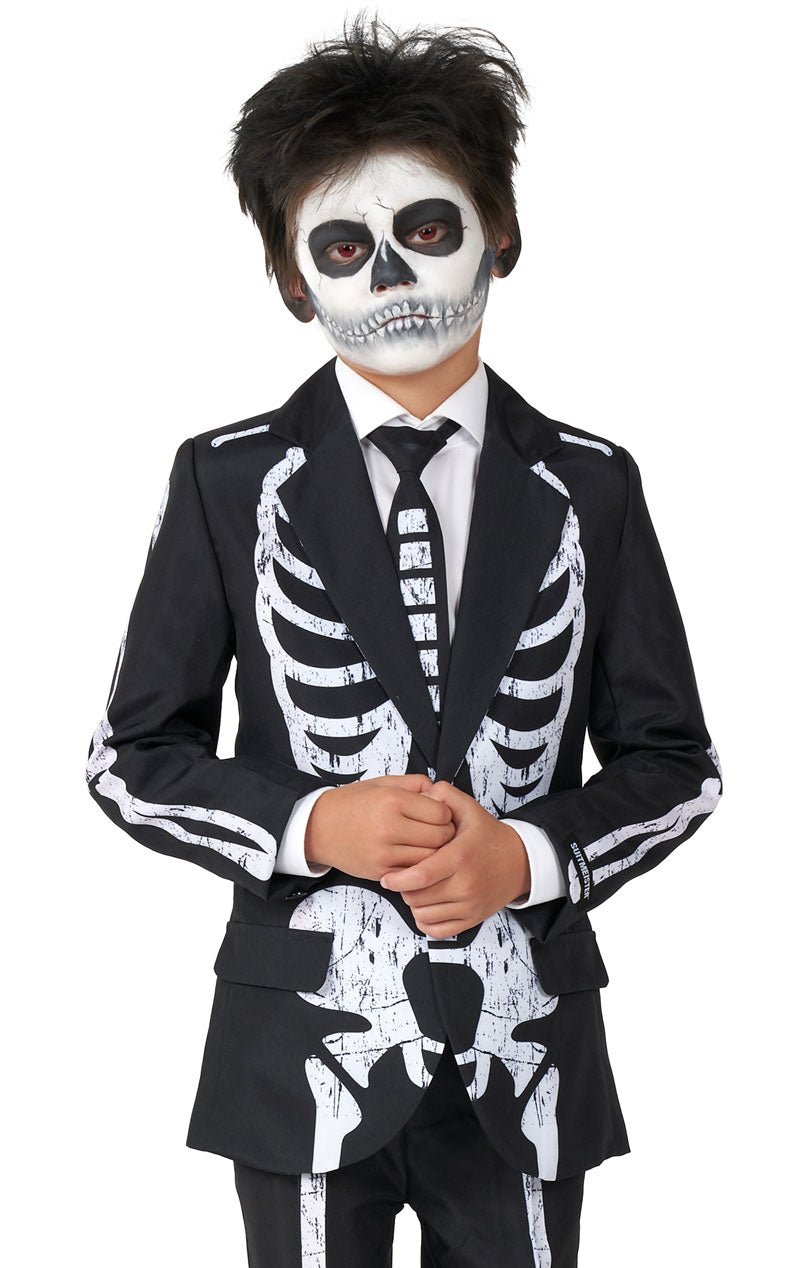 Boys Skeleton Grunge Halloween OppoSuit - Joke.co.uk