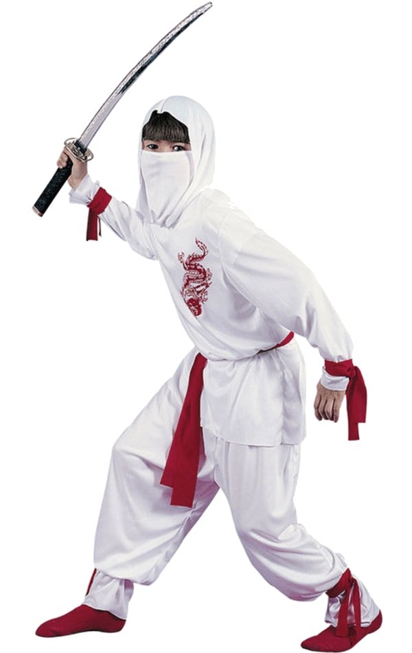 Child White Ninja Costume - Joke.co.uk