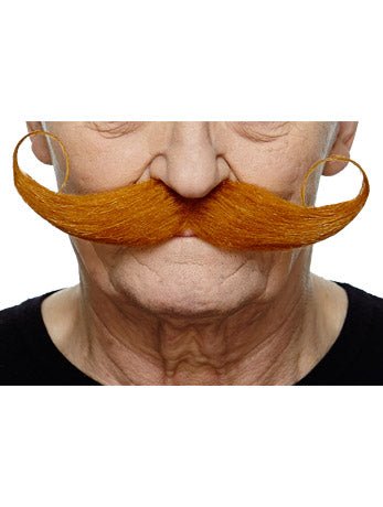 Ginger Oversized Handlebar Moustache - Joke.co.uk