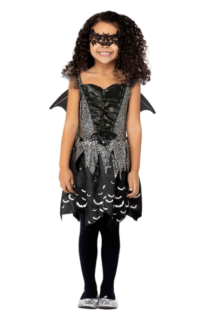 Girls Dark Bat Fairy Halloween Costume - Joke.co.uk