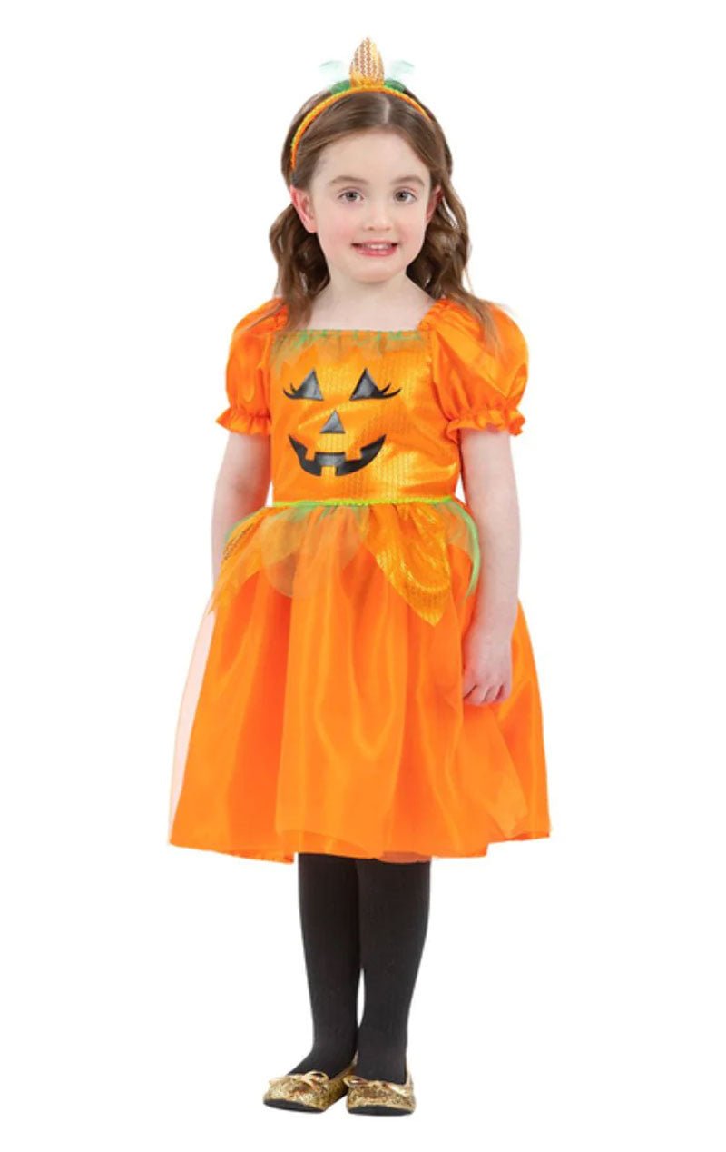 Girls Pumpkin Halloween Costume - Joke.co.uk
