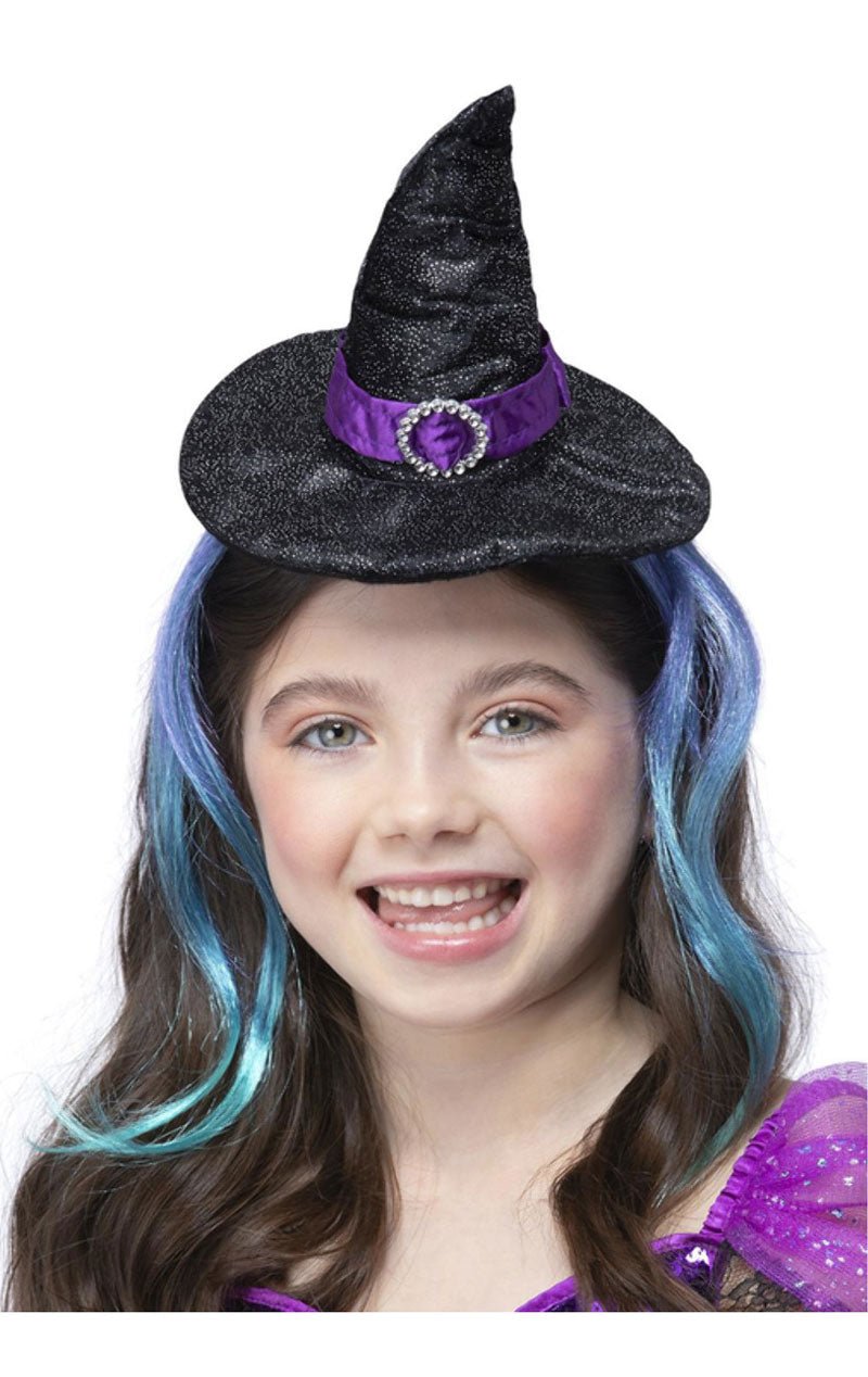 Glitter Witch Headband with Hair - Joke.co.uk