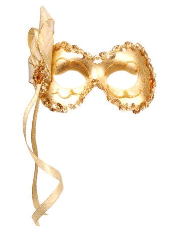 Gold Masquerade Facepiece - Joke.co.uk