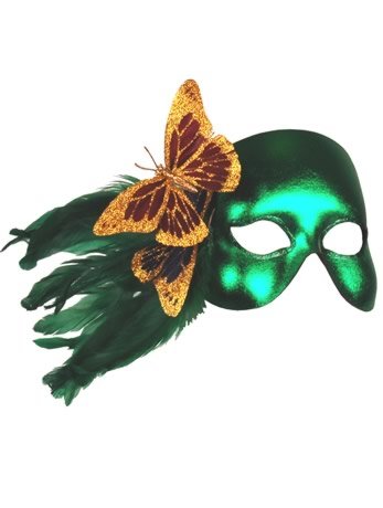 Green Garden Butterfly Facepiece - Joke.co.uk