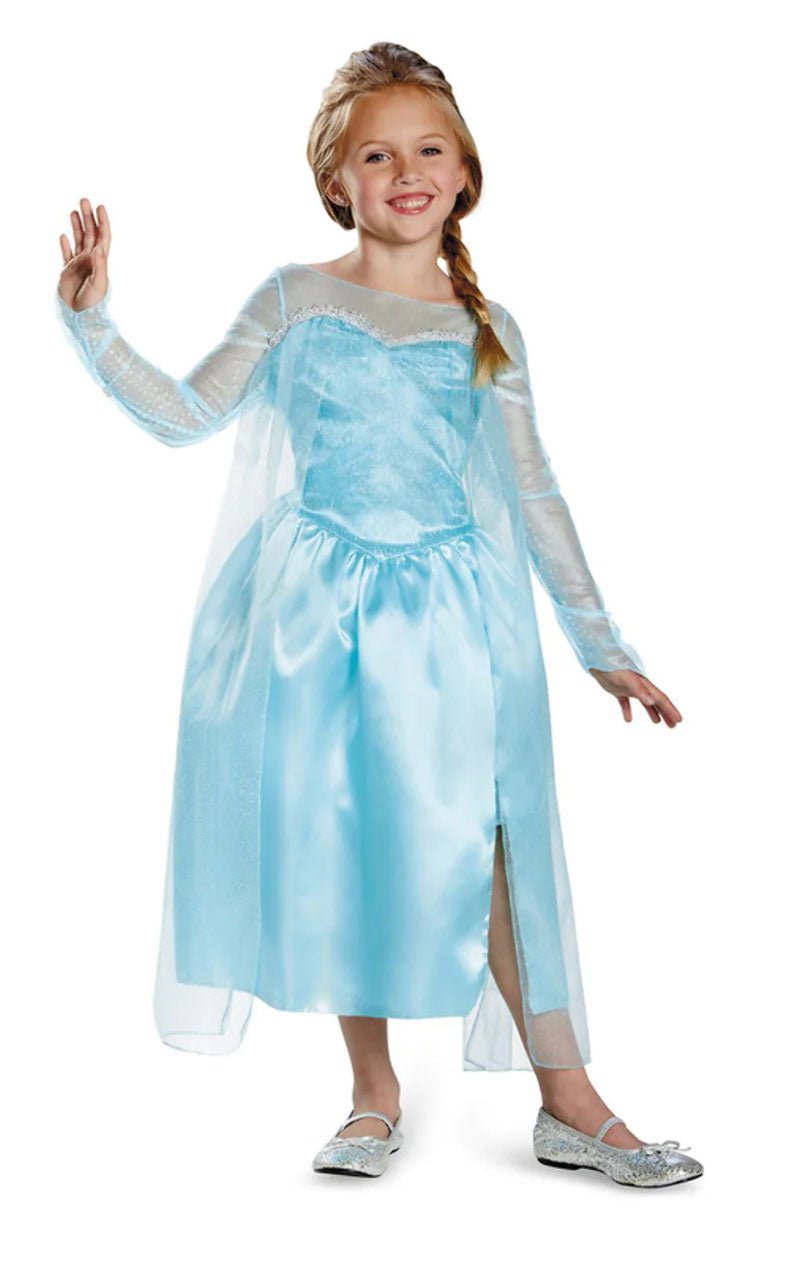 Kids Classic Elsa Frozen Costume - Joke.co.uk