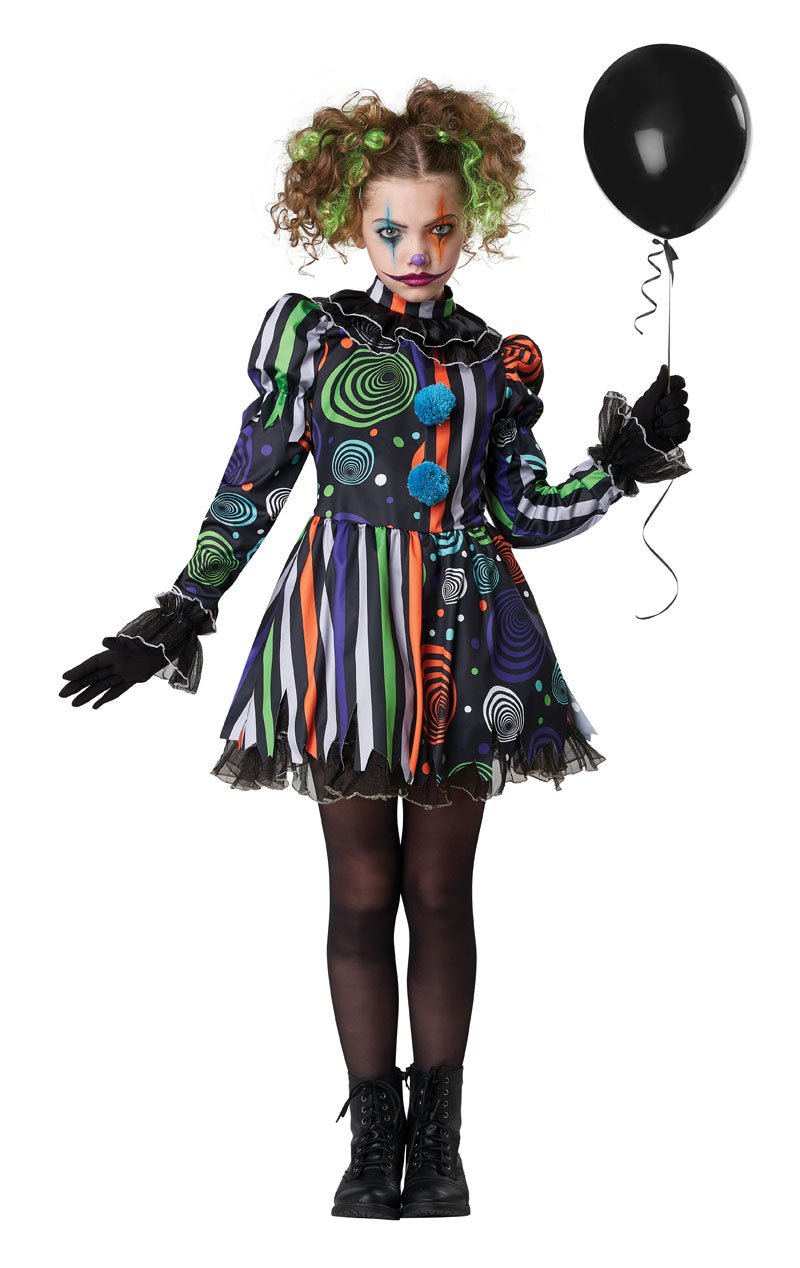 Kids Neon Nightmare Clown Costume - Joke.co.uk
