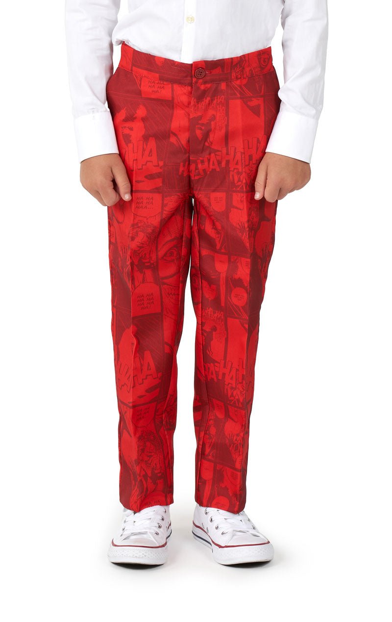 Kids Scarlet Joker Suit - Opposuit - Joke.co.uk