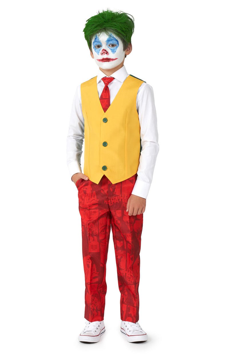Kids Scarlet Joker Suit - Opposuit - Joke.co.uk