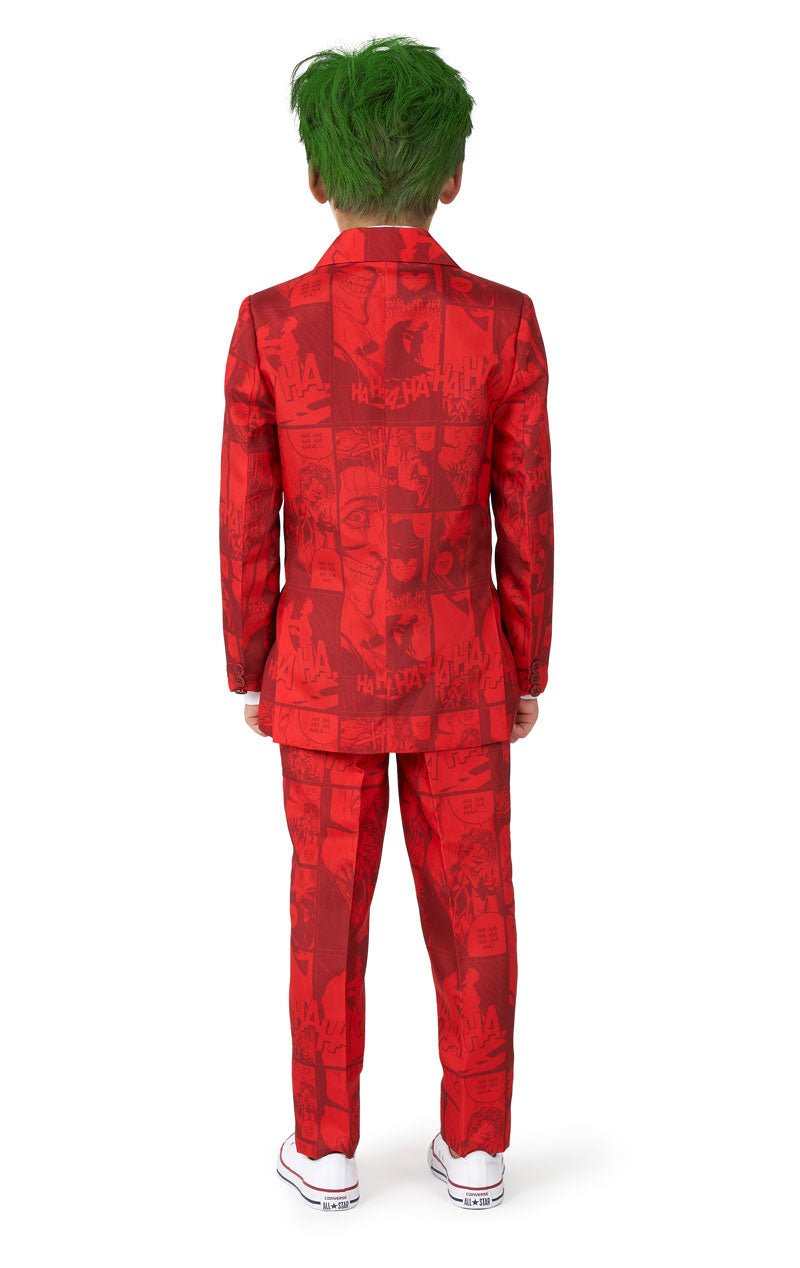 Kids Scarlet Joker Suit - Opposuit - Joke.co.uk