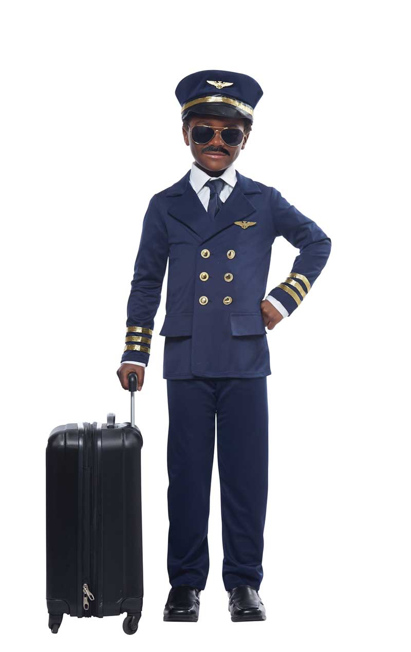 Kids Unisex Airplane Pilot Costume - Joke.co.uk