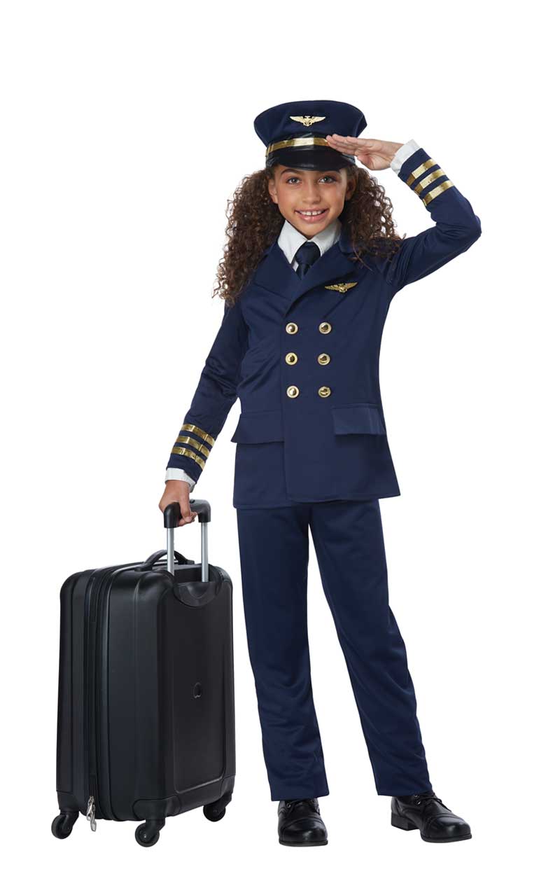 Kids Unisex Airplane Pilot Costume - Joke.co.uk