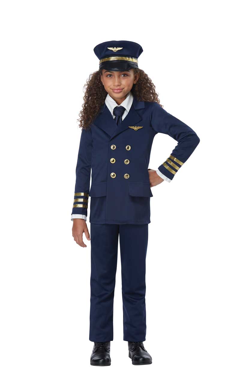 Kids Unisex Airplane Pilot Costume - Joke.co.uk