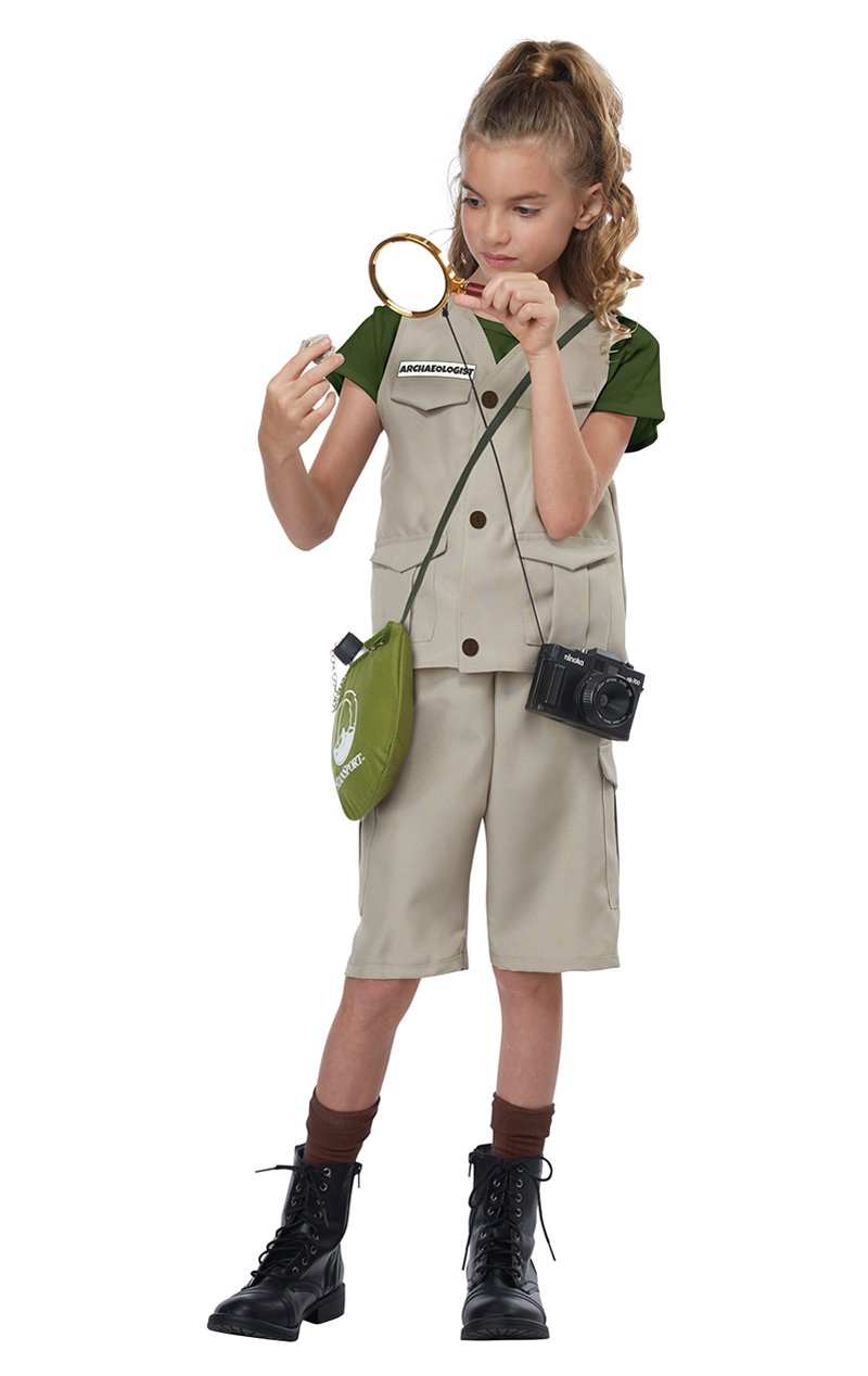 Kids Unisex Wild Life Expert Archaeologist Costume - Joke.co.uk