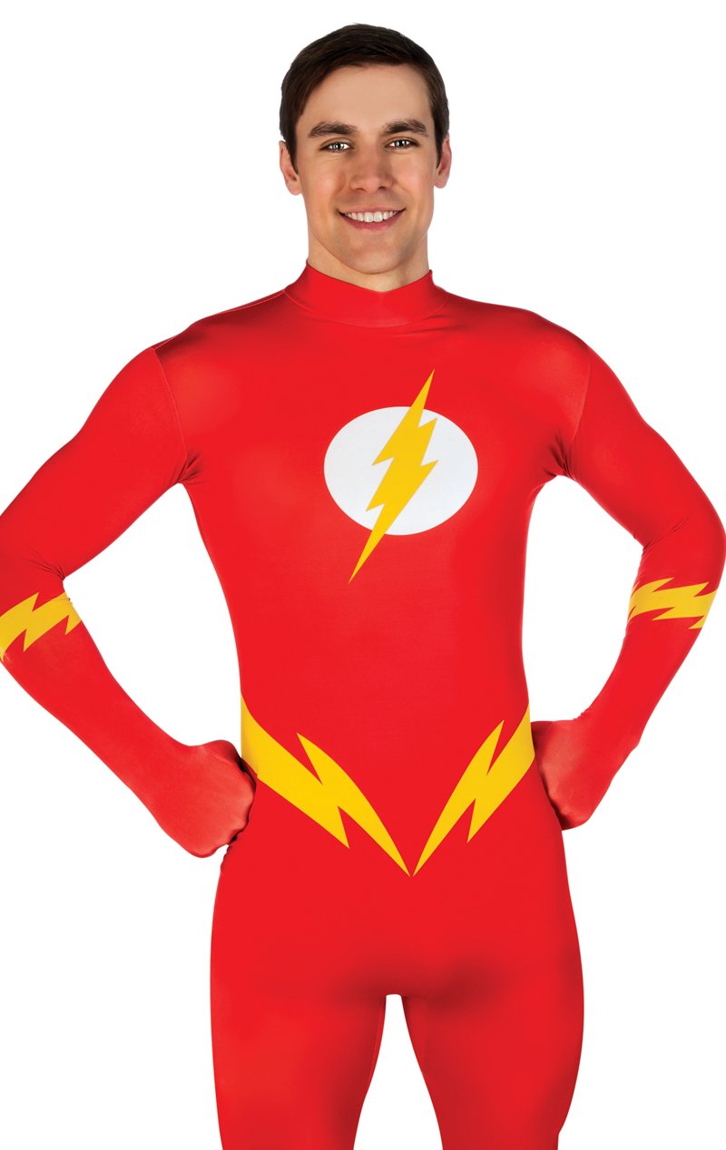 Mens The Flash Second Skin Costume - Joke.co.uk