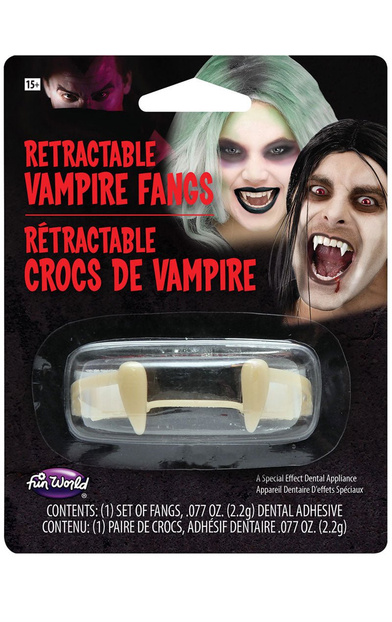 Retractable Vampire Teeth Accessory - Joke.co.uk