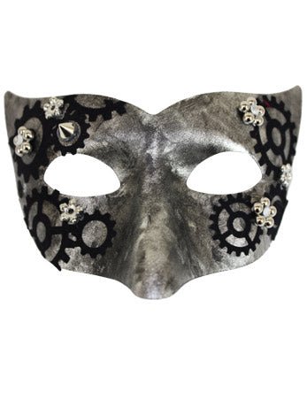 Silver Masquerade Facepiece - Joke.co.uk
