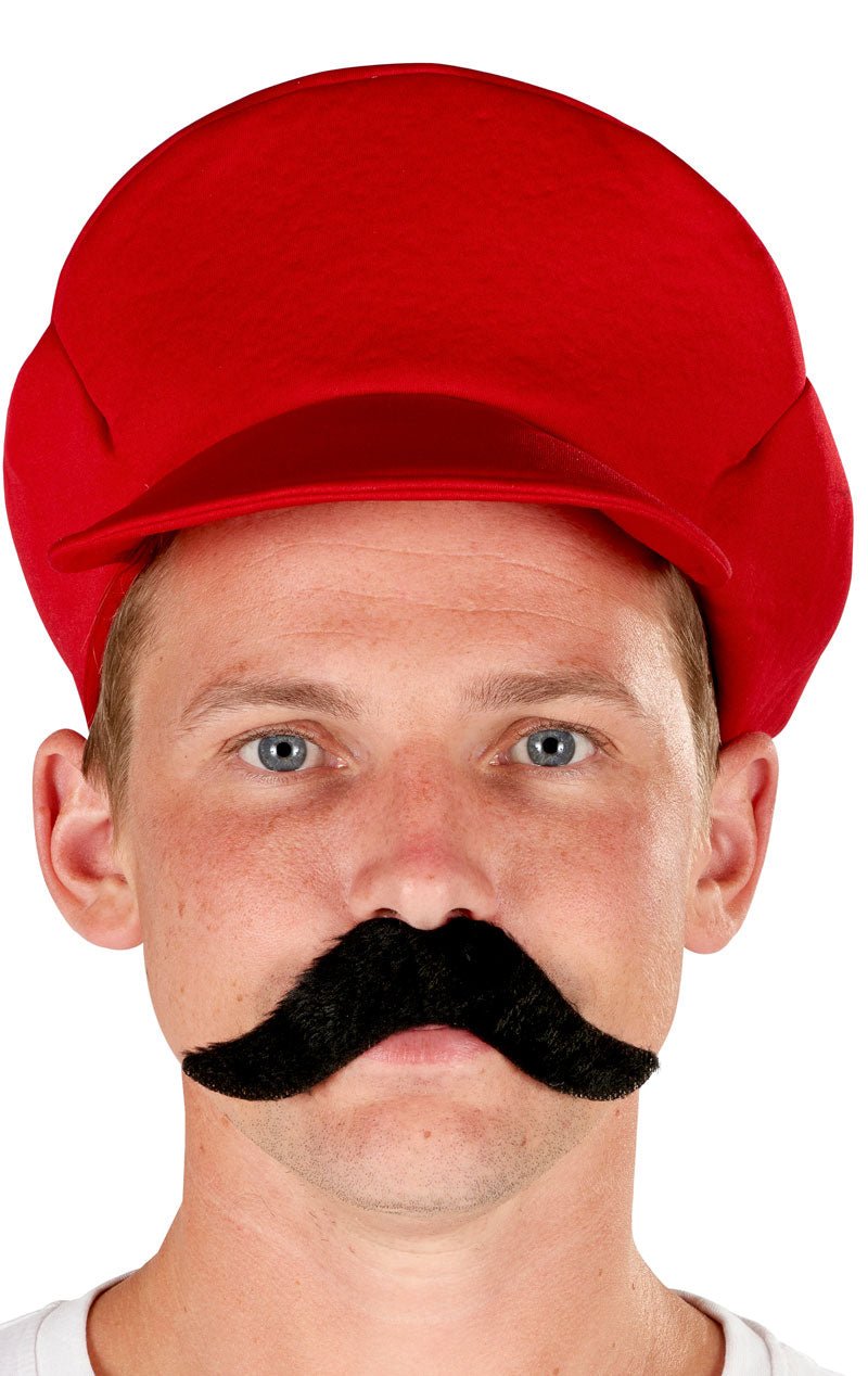 Stick-on Black Handlebar Moustache Accessory - Joke.co.uk